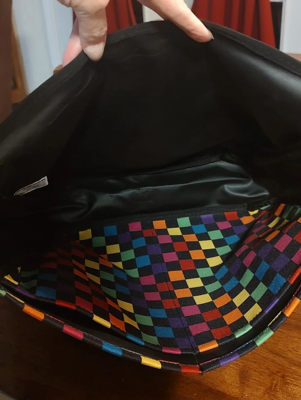 Multicolor Checkerboard Messenger Bag